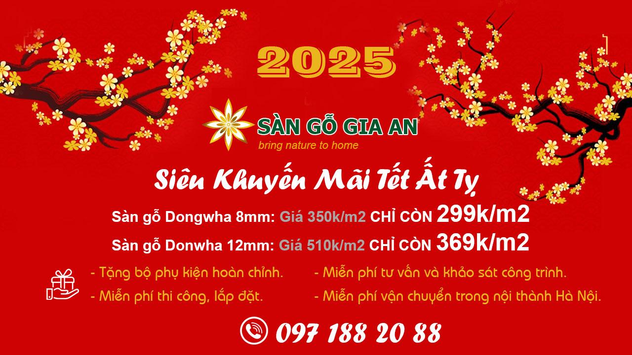 Sàn Gỗ Gia An Khuyến Mãi Tết 2025