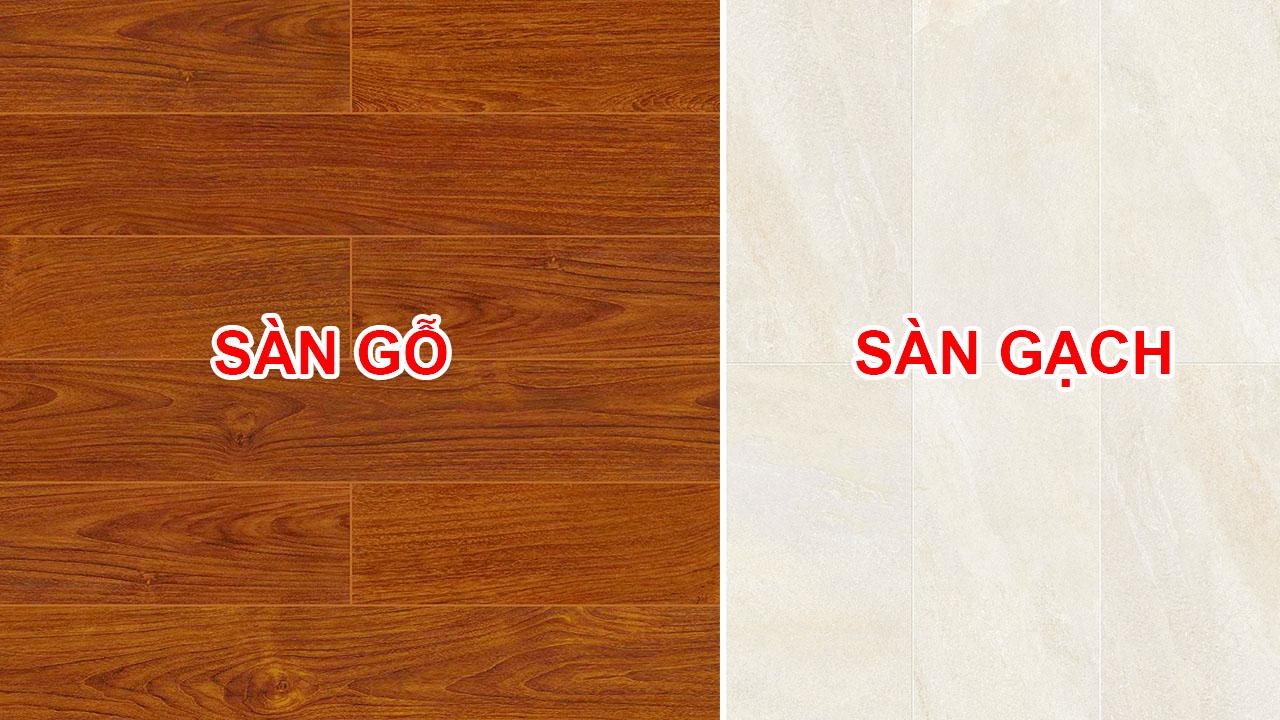 Sàn gỗ vs. Gạch