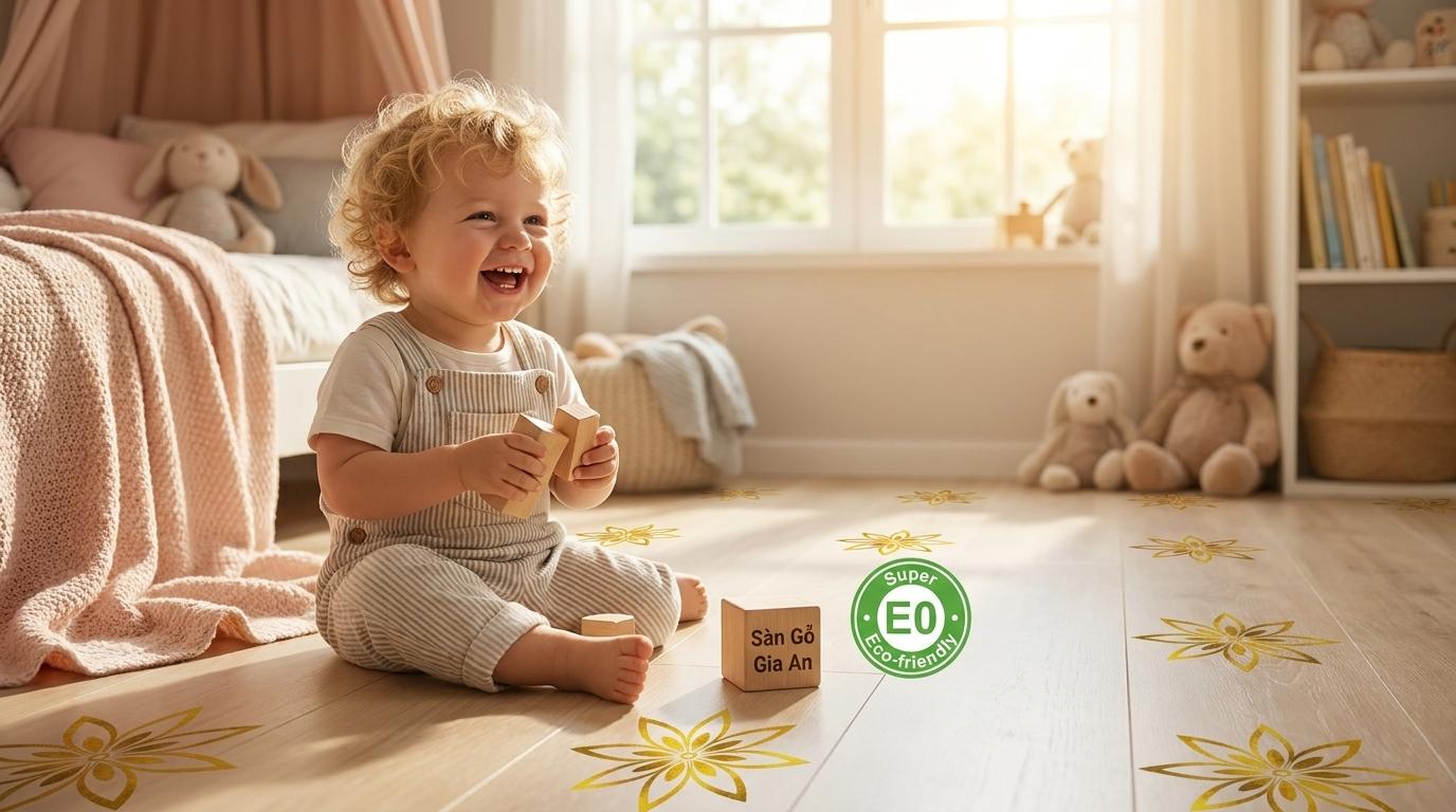 Sàn gỗ Hàn Quốc - An toàn tuyệt đối cho sức khỏe với tiêu chuẩn phát thải Super E0