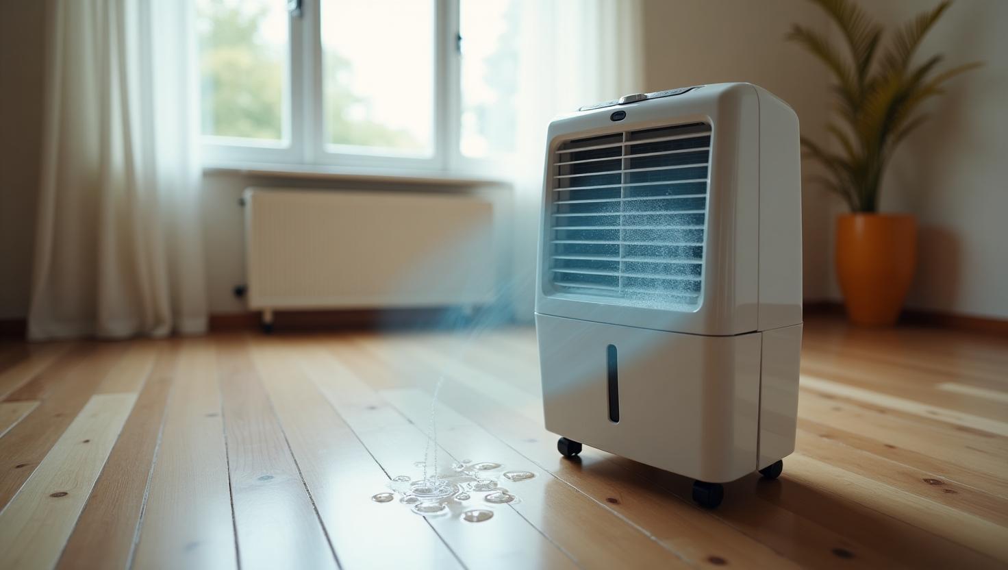 Xử lý sàn gỗ bị ngấm nước - Sử dụng máy hút ẩm