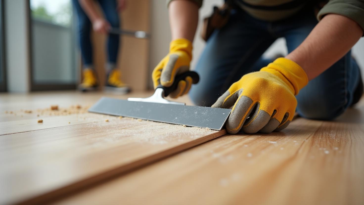 Các bước thực hiện tháo dỡ sàn gỗ: Bước 2