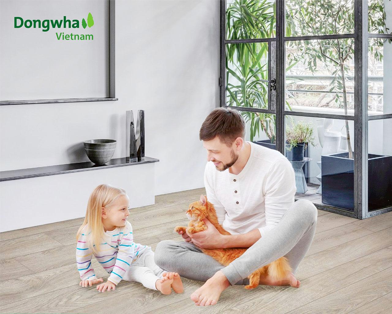 Sàn gỗ Dongwha an toàn cho trẻ nhỏ và người cao tuổi