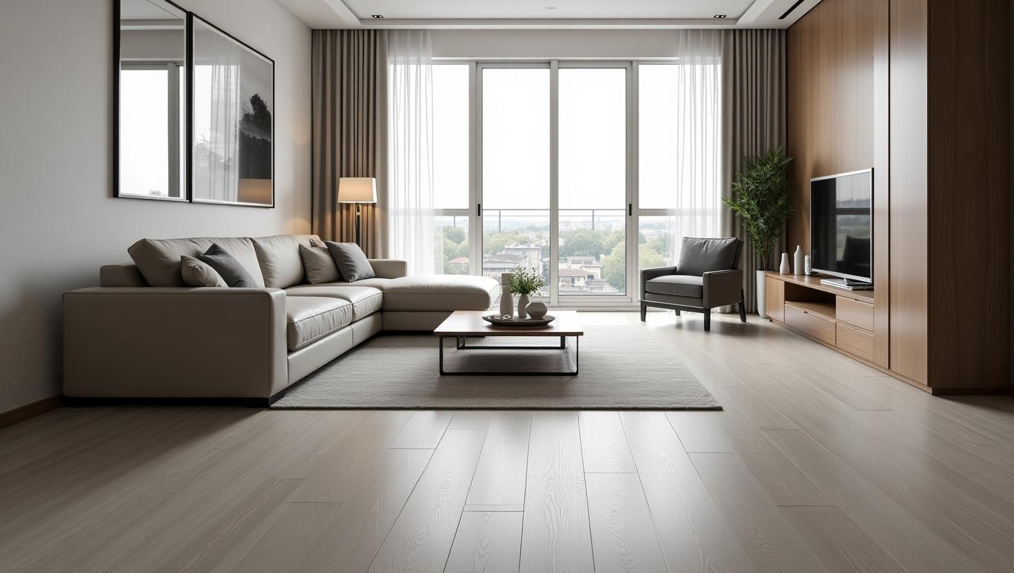 Căn hộ hiện đại sử dụng sàn gỗ Hàn Quốc cao cấp